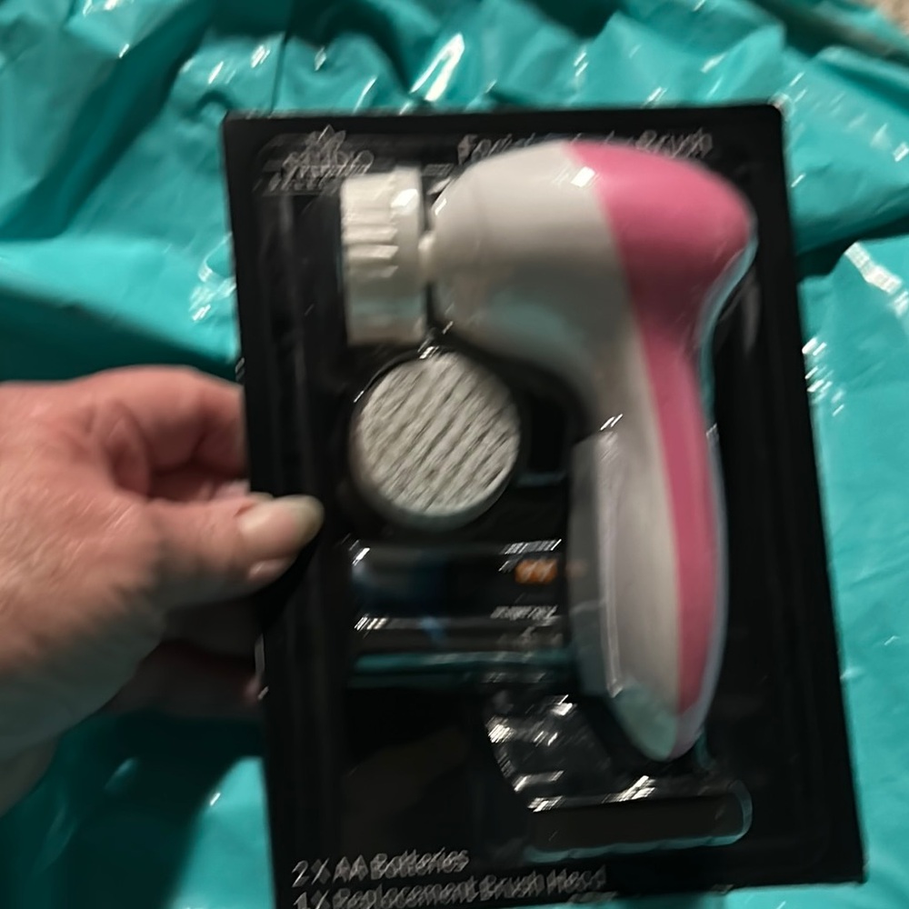 Pink and White Facial Cleansing Brush